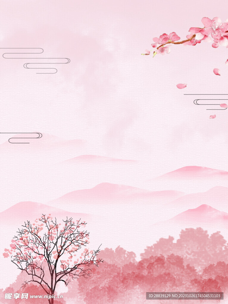   桃花背景