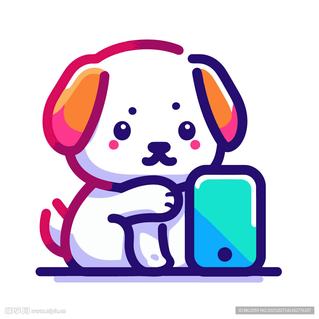 可愛小狗元素