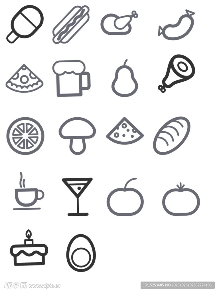 食物標(biāo)簽圖標(biāo)免扣
