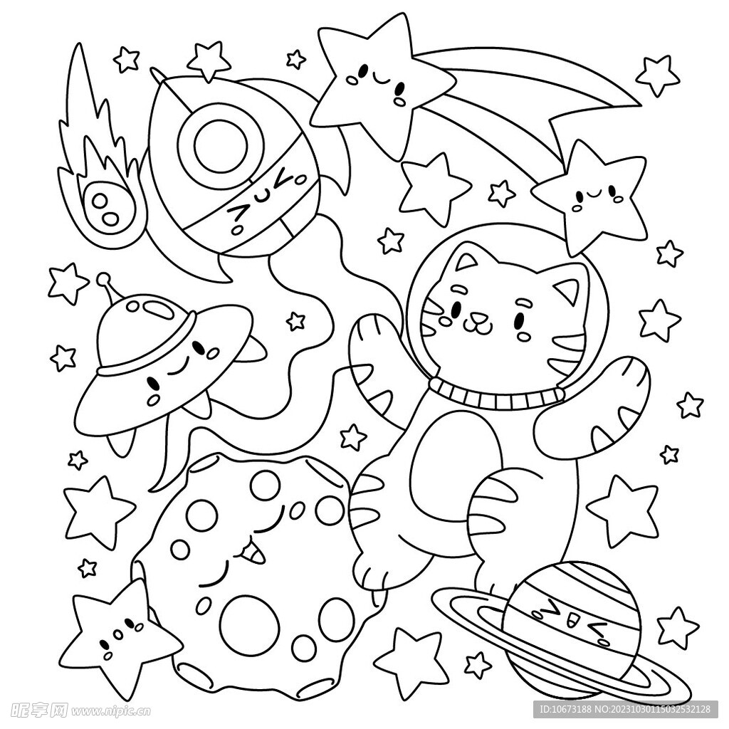 可愛描線圖