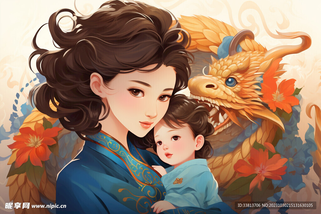 卡通龍女