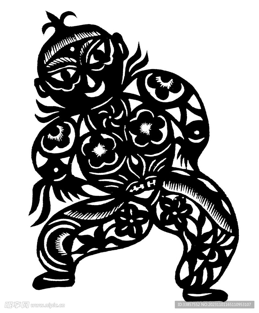 剪紙民俗人物         