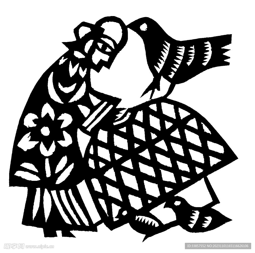 剪紙民俗人物         