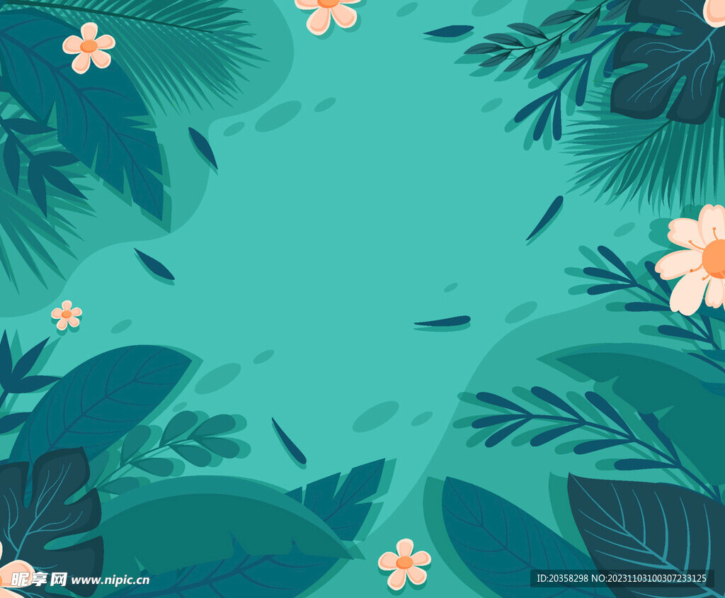 夏季花卉背景