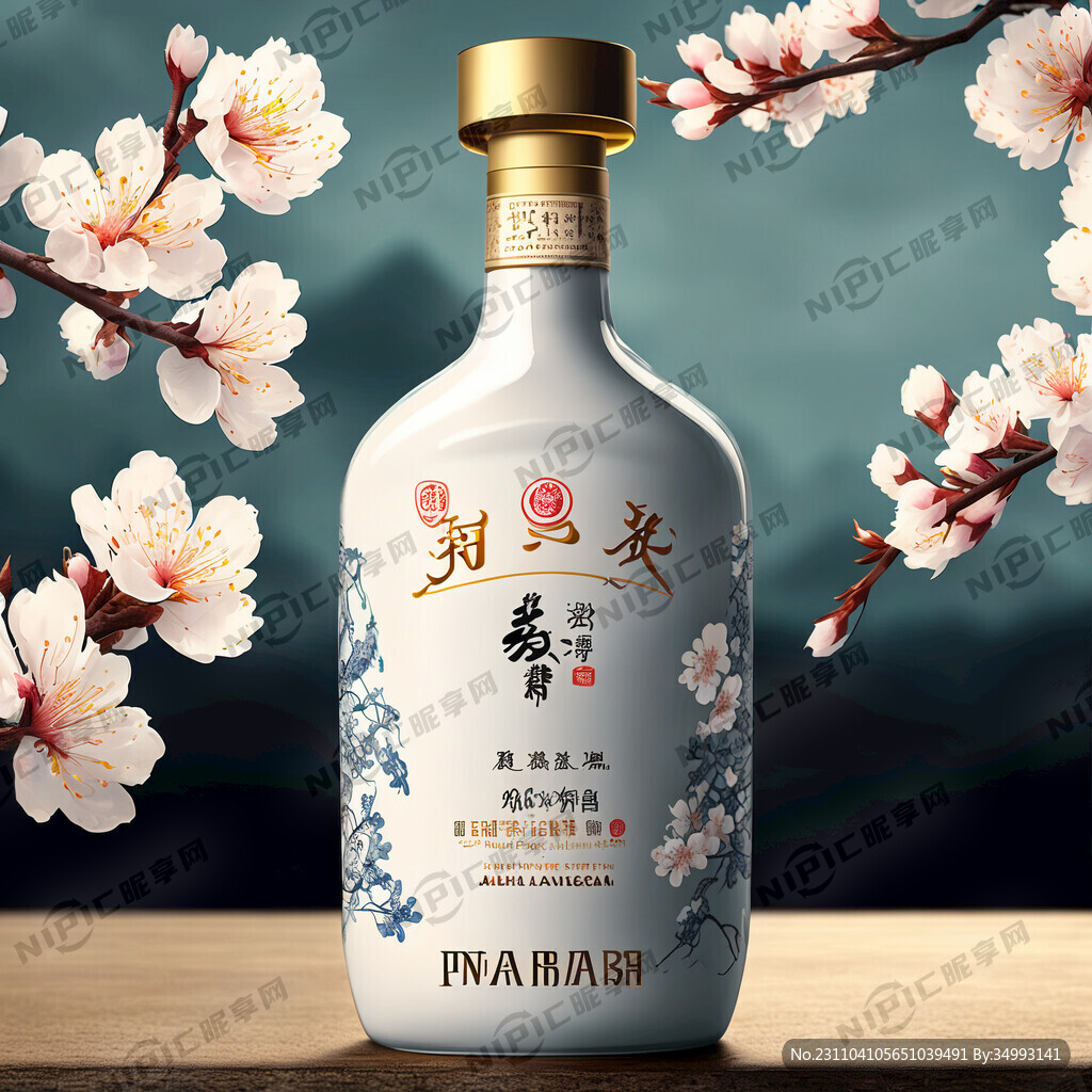 清香型白酒酒瓶通用酒標
