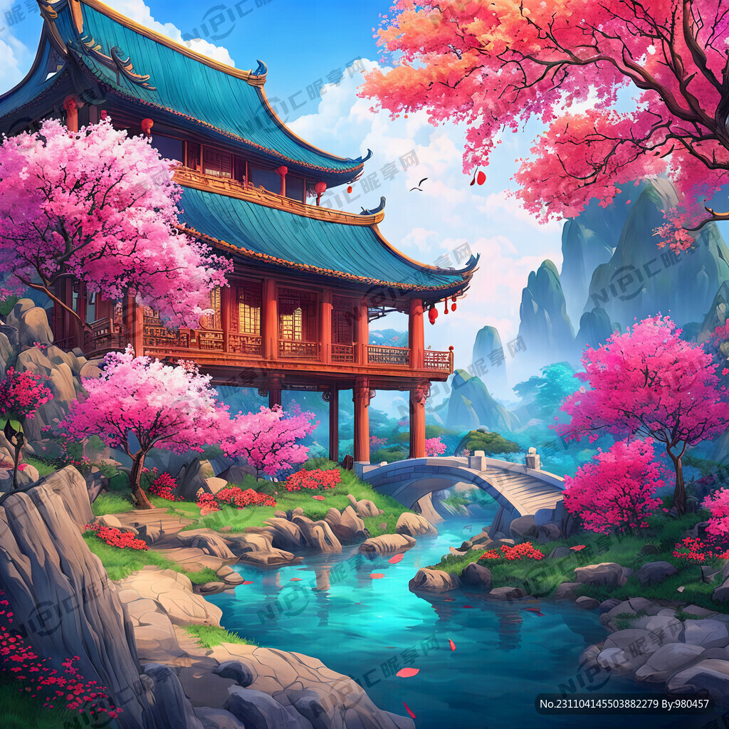 游戲夢(mèng)幻唯美新中式風(fēng)景 超高清