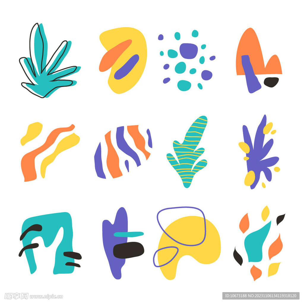彩色抽象形狀