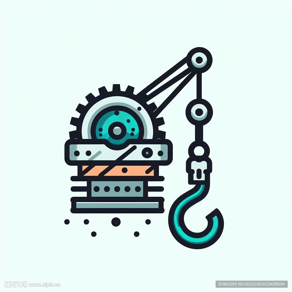 卡通起重機工業設計