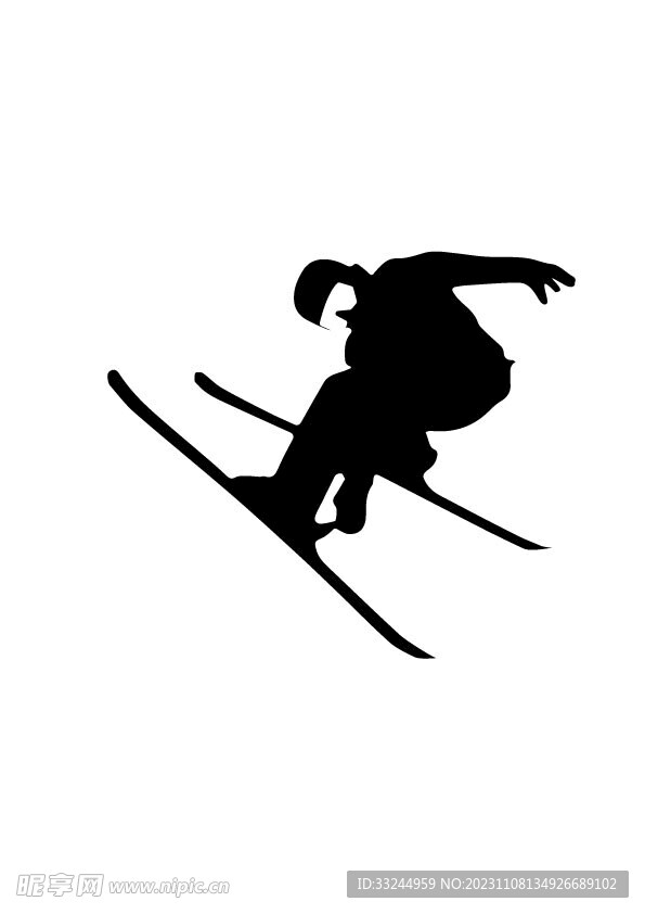 滑雪剪影 