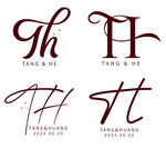 th字母婚礼logo