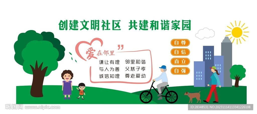 創建文明社區文化墻