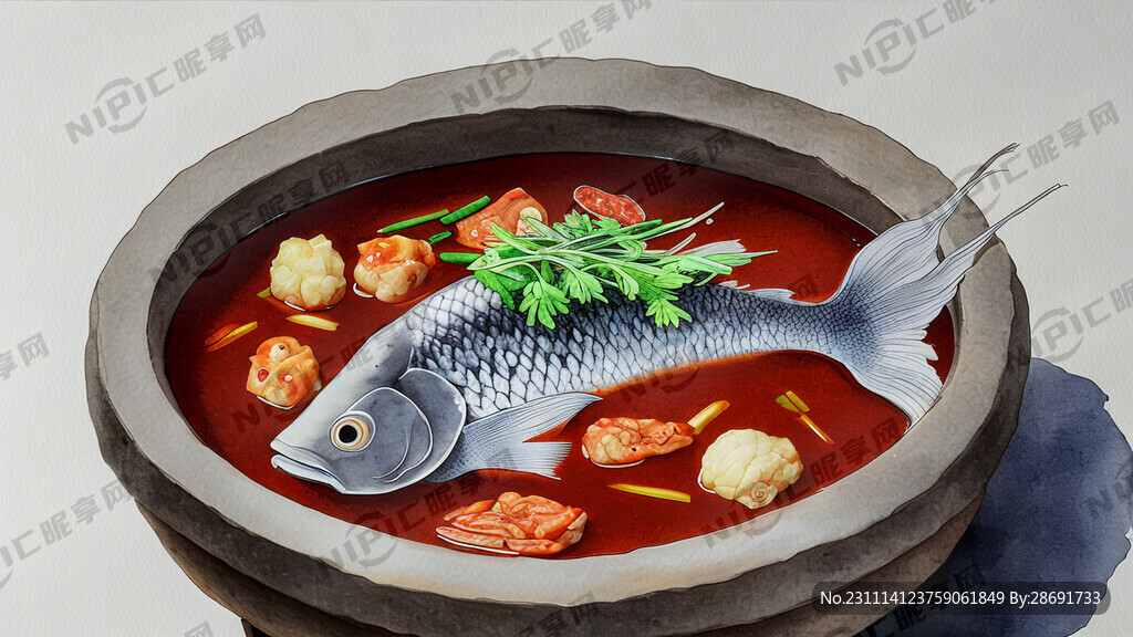 石鍋魚 國潮風 麻 辣 鮮 香