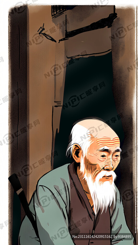 關(guān)懷困境孤寡老人海報長圖背景