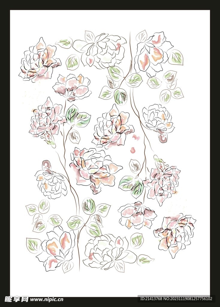 手繪花卉花朵