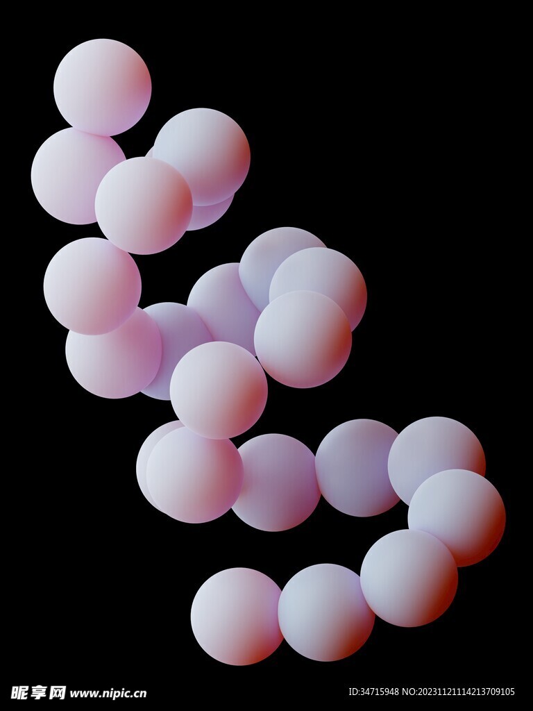 粉色球體抽象立體造型