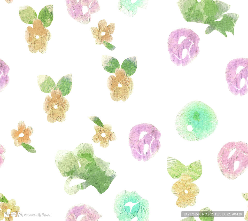 數碼印花  扎染小花