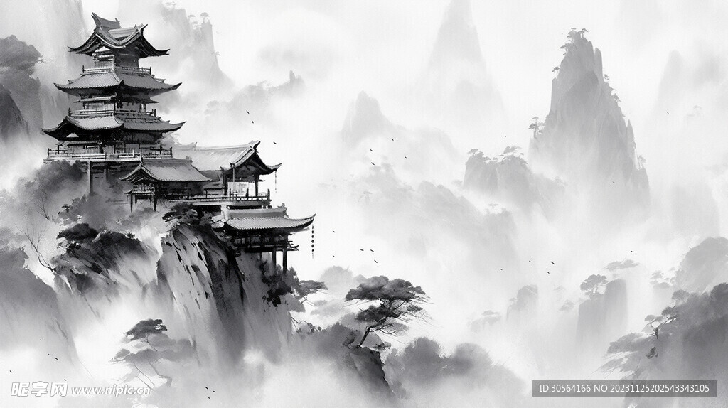 復(fù)古水墨插畫(huà)