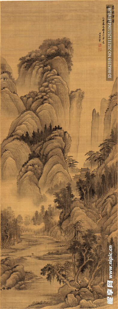 清 王翚 仿巨然山水图