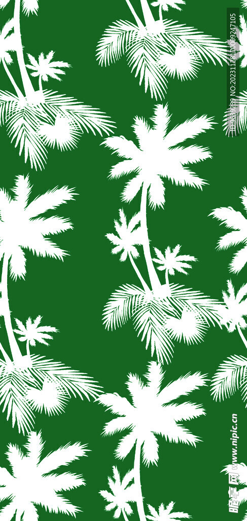 椰子树印花