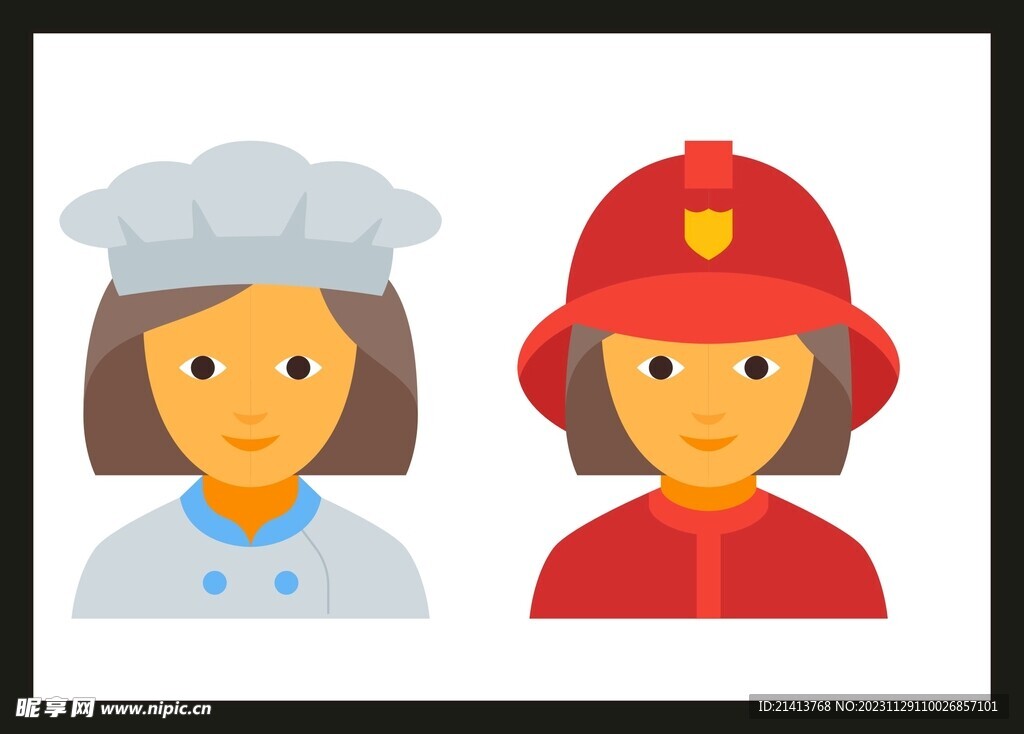 手繪女孩女人