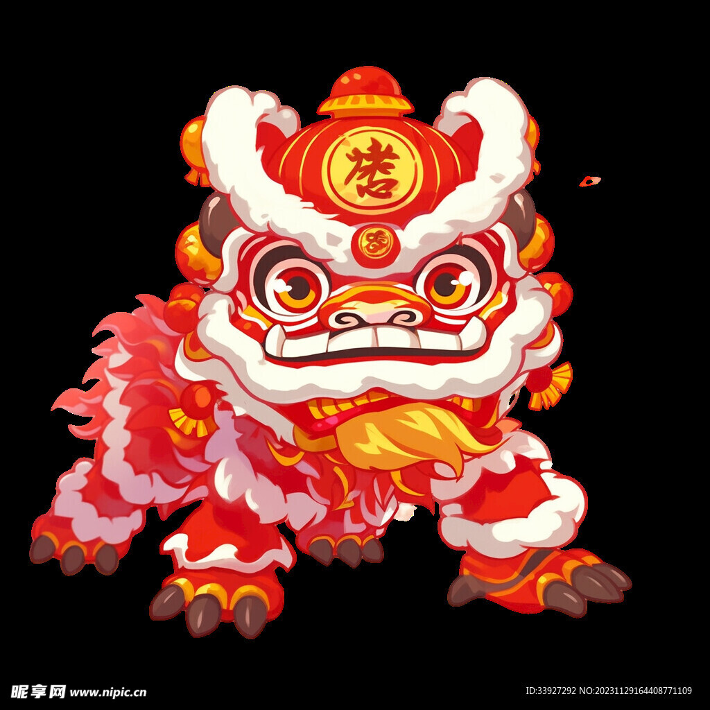 舞獅插畫