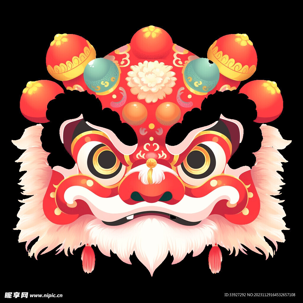 舞獅插畫