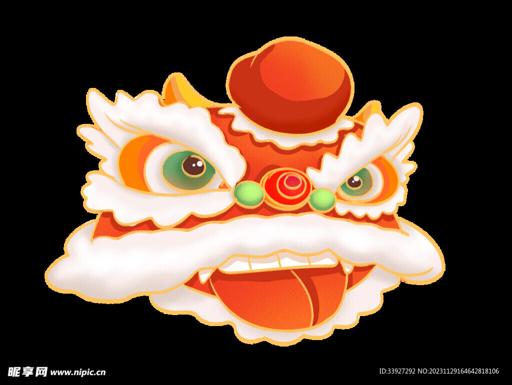 舞獅插畫
