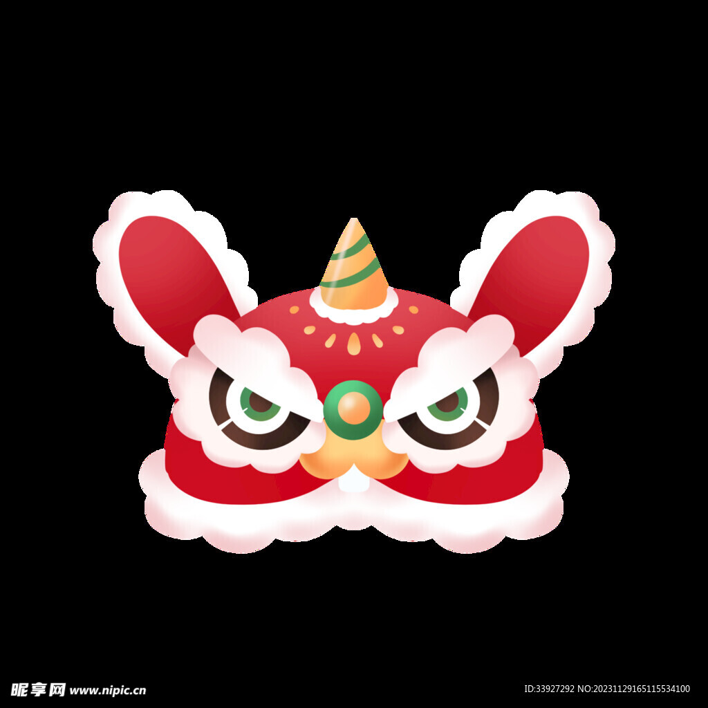 舞獅插畫