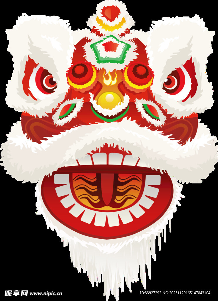 舞獅插畫