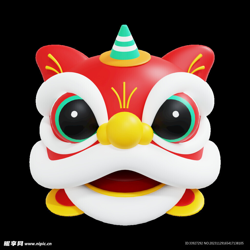 舞獅插畫