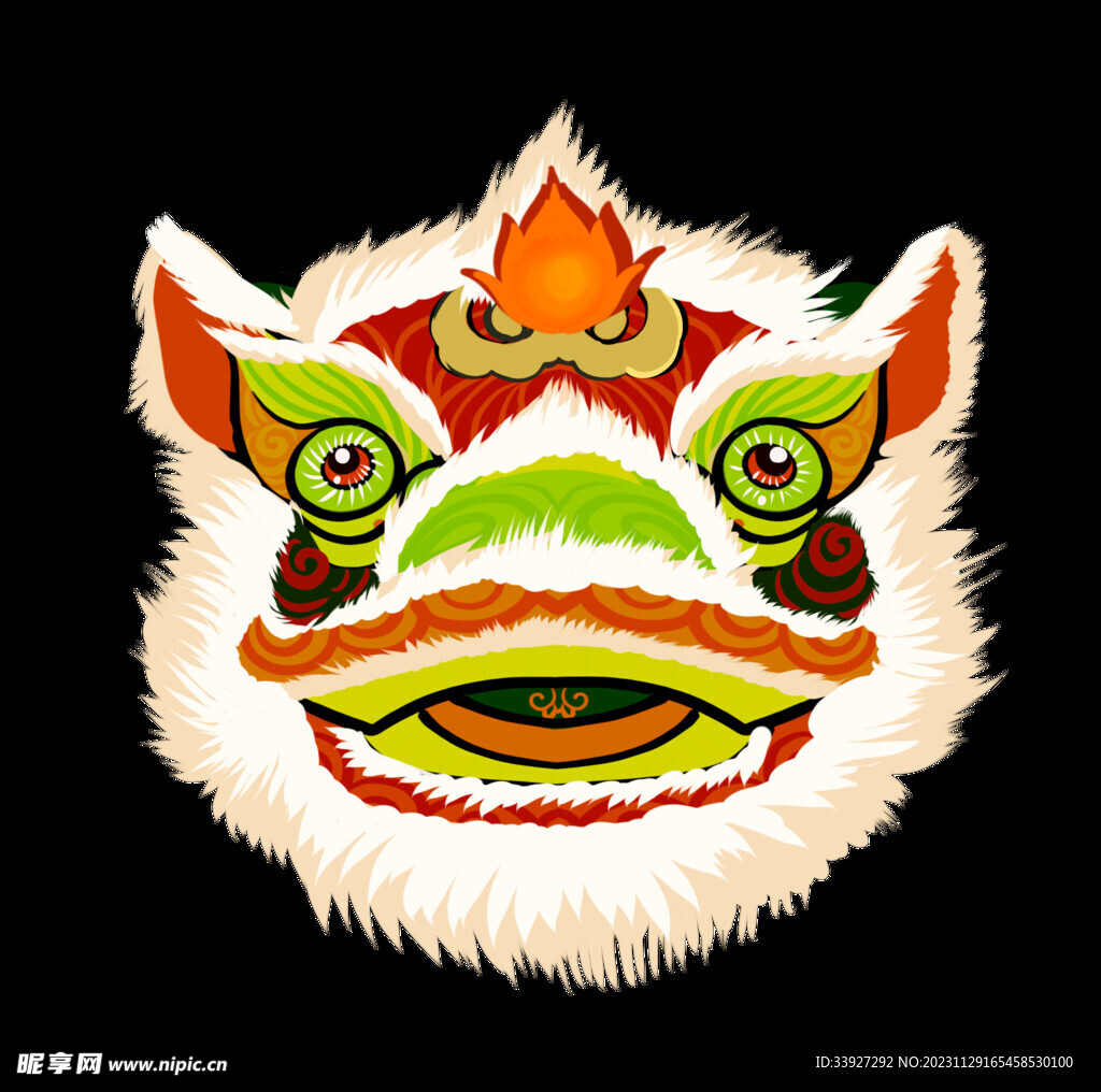 舞獅插畫