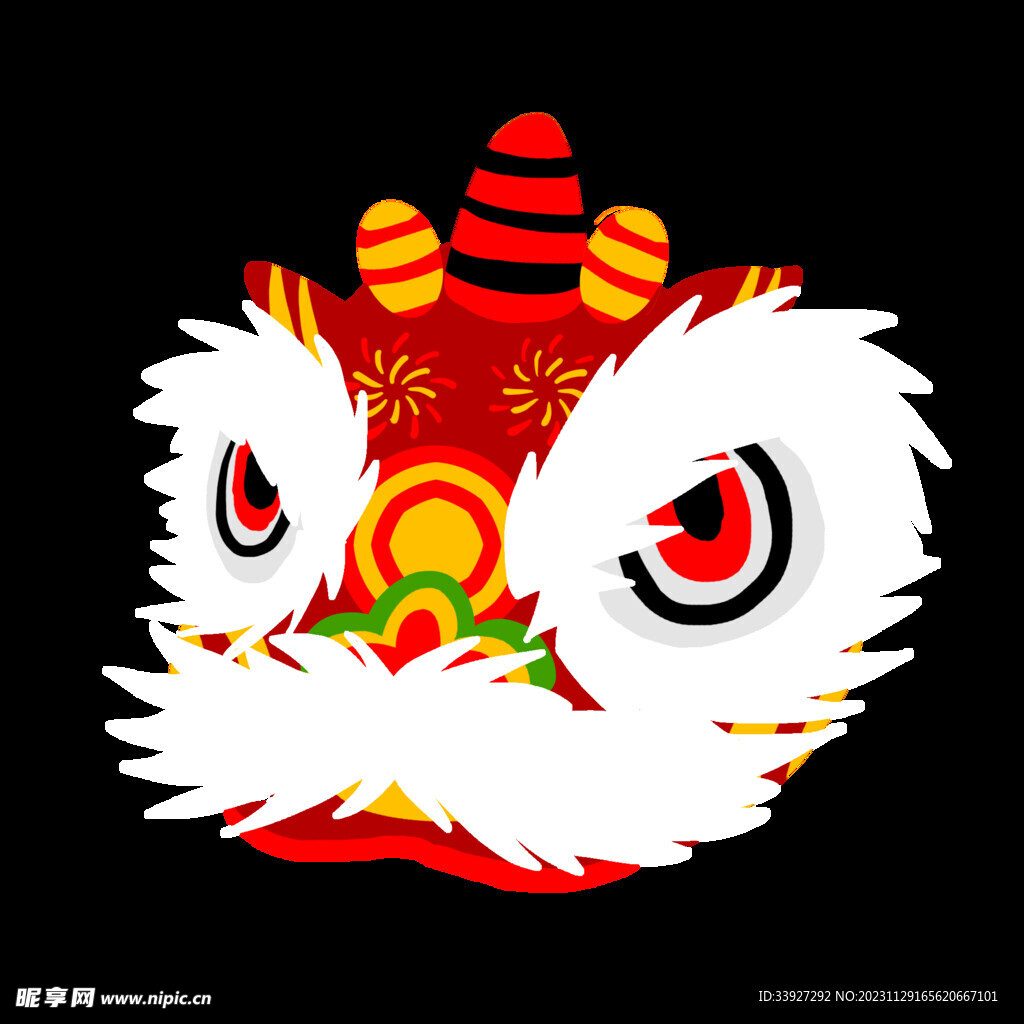 舞獅插畫