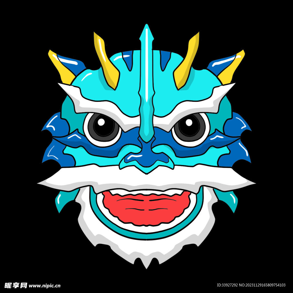 舞獅插畫