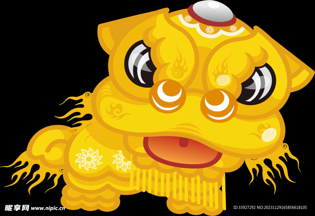 舞獅插畫