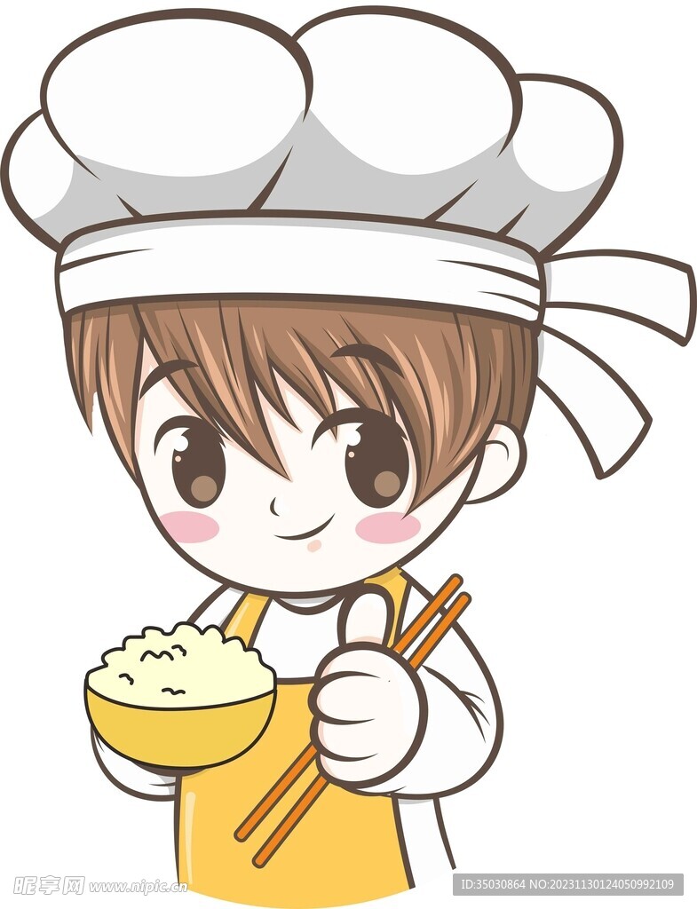 卡通筷子厨师