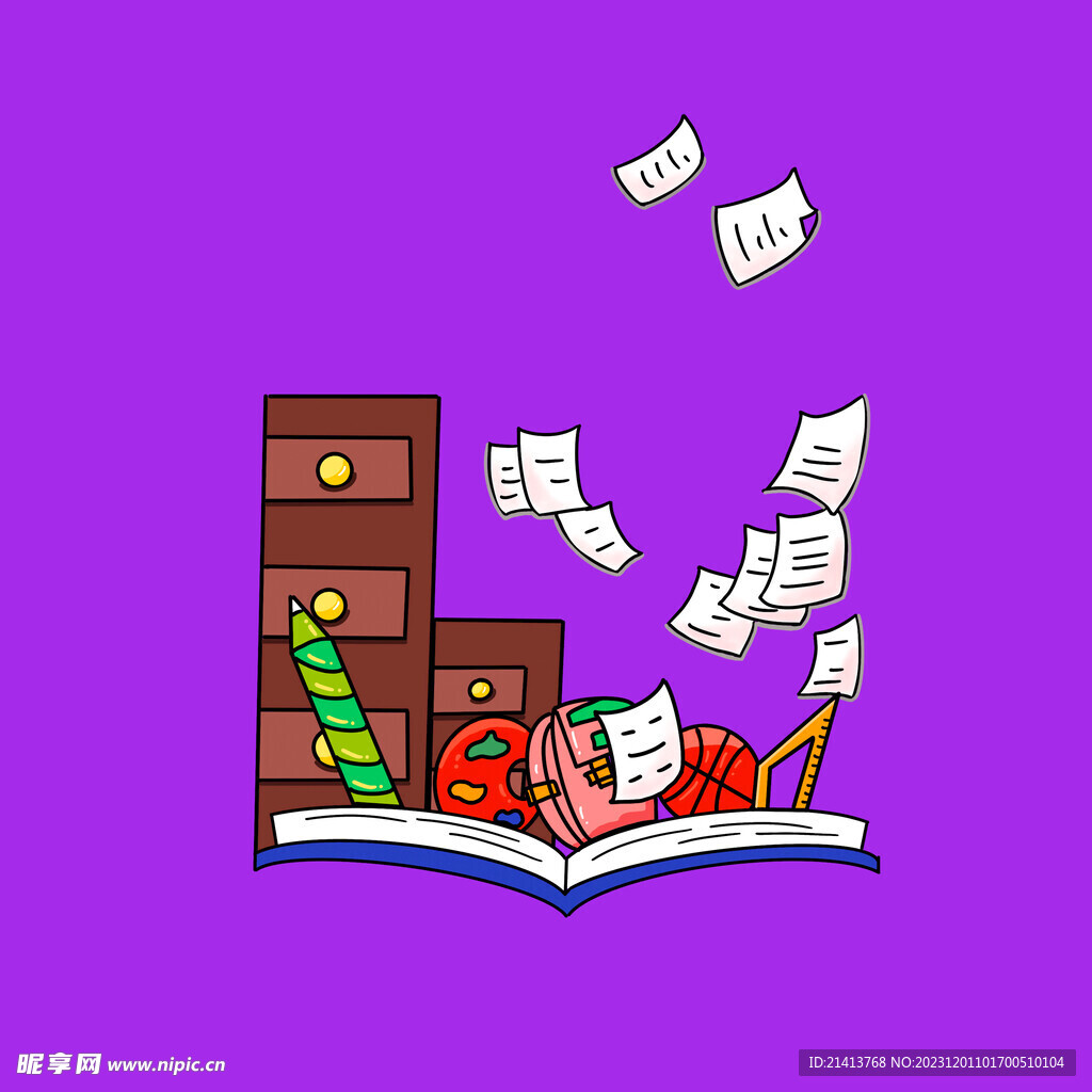 手繪書本讀書