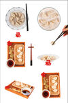 新年饺子水饺春节物品摄影图