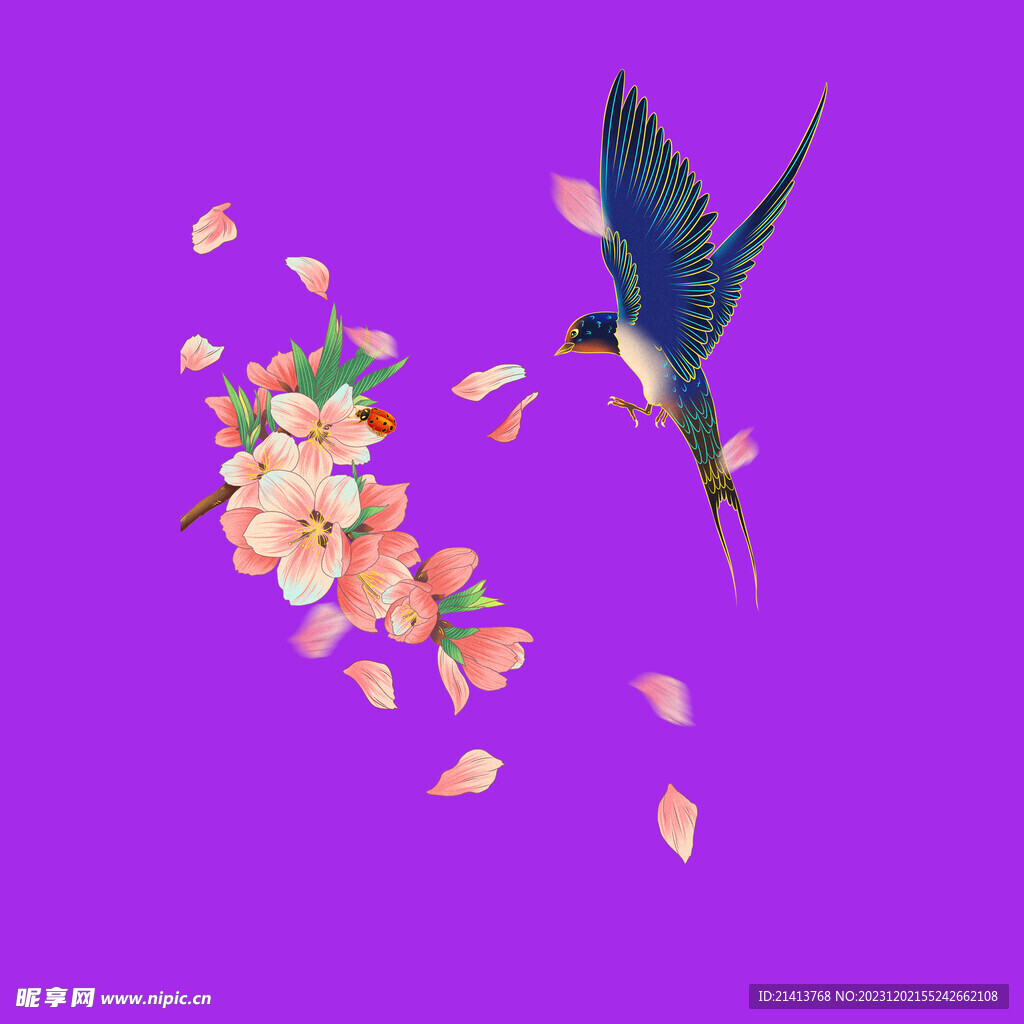 手繪櫻花桃花