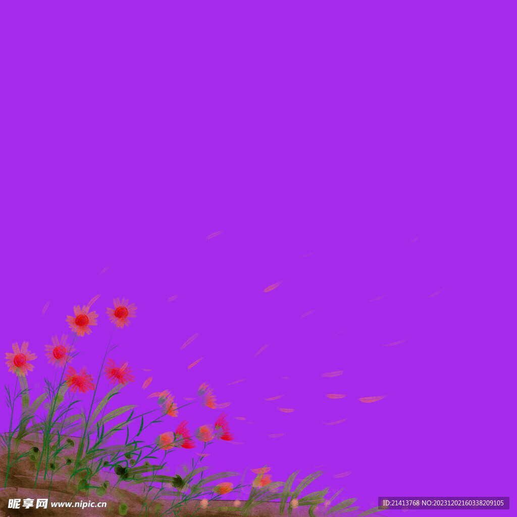 手繪鮮花花束