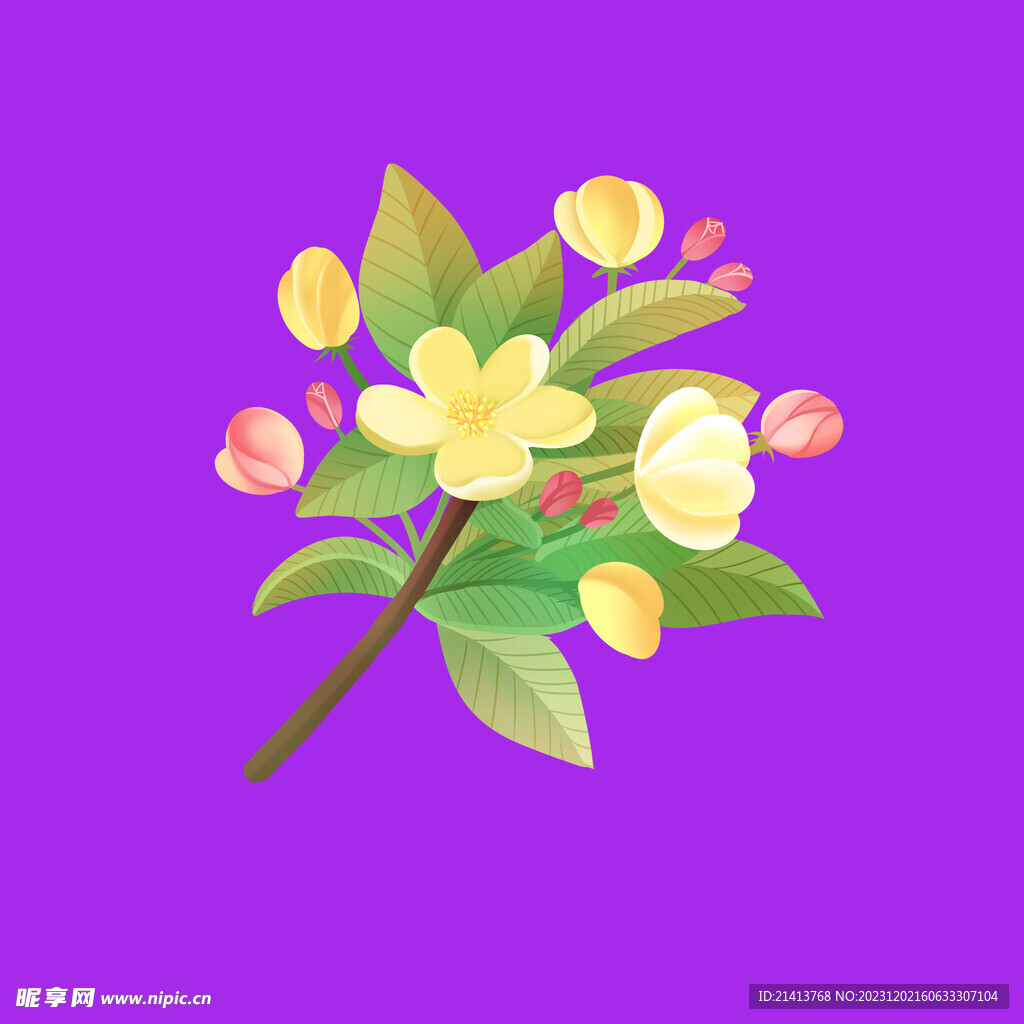 手繪鮮花花束