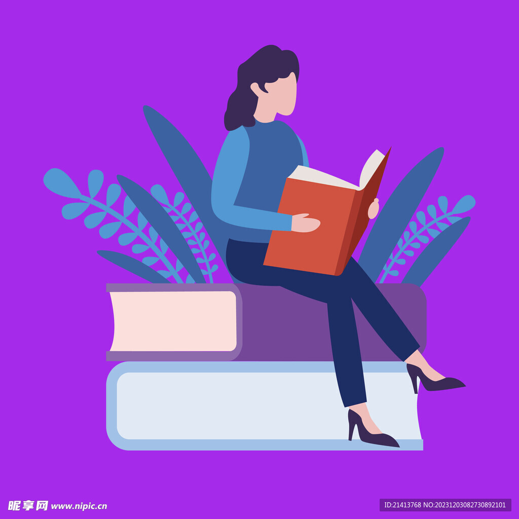 手繪書本讀書