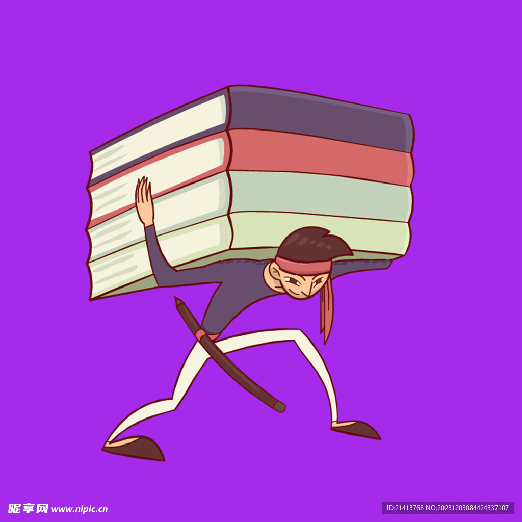 手繪書本讀書