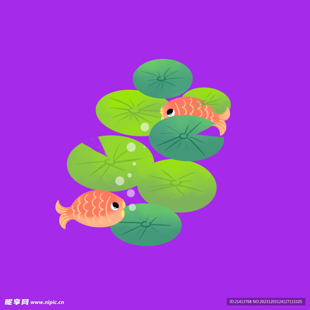 手繪綠植綠葉