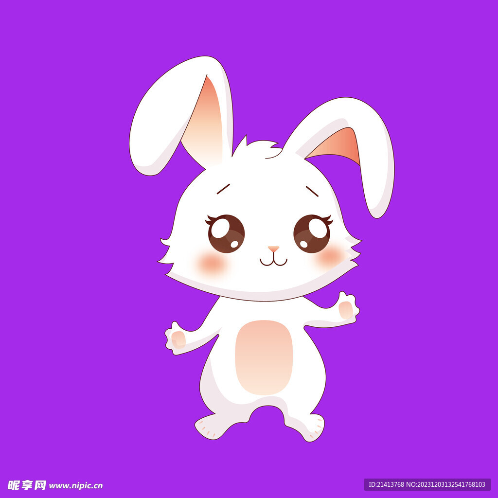 手繪卡通小兔