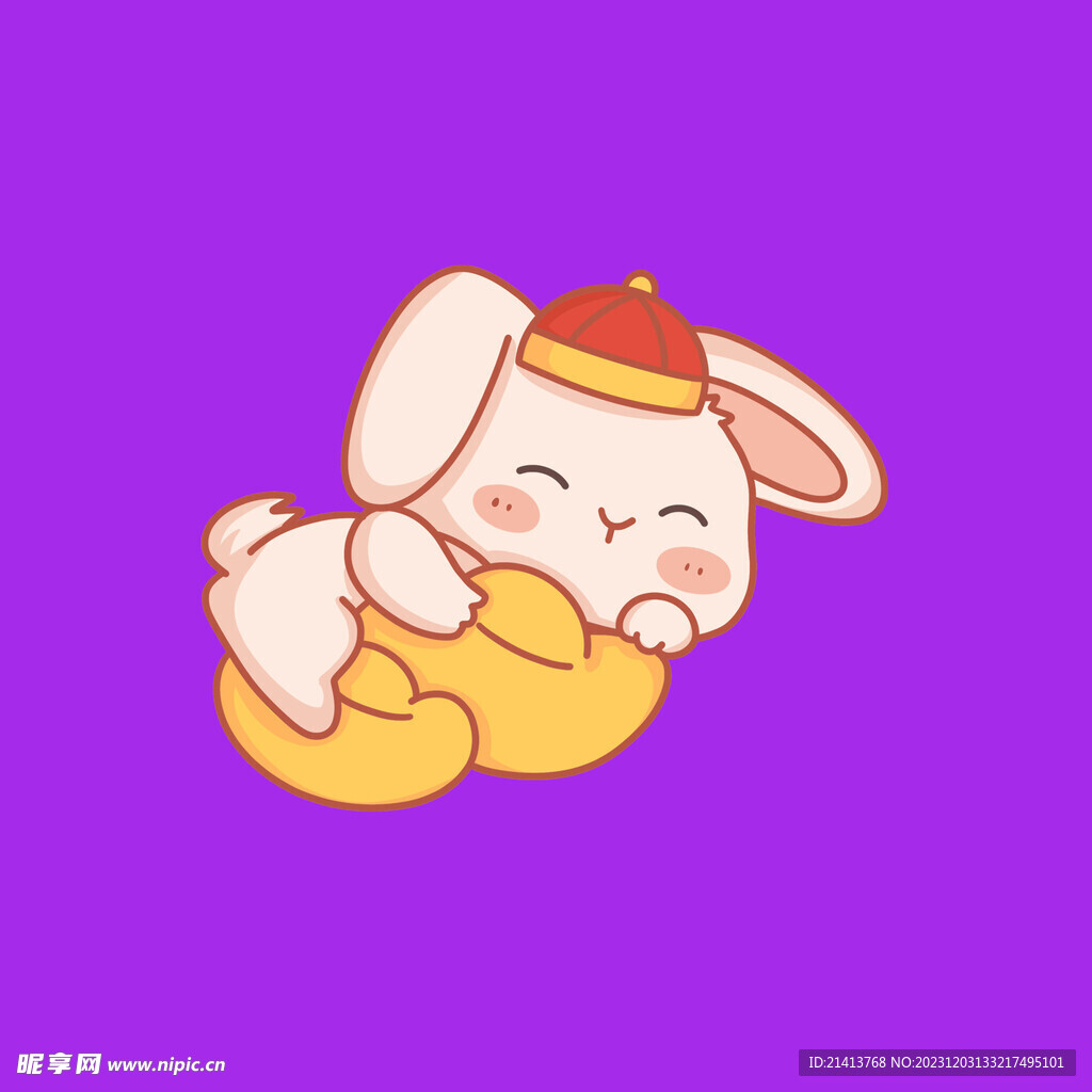 手繪卡通小兔