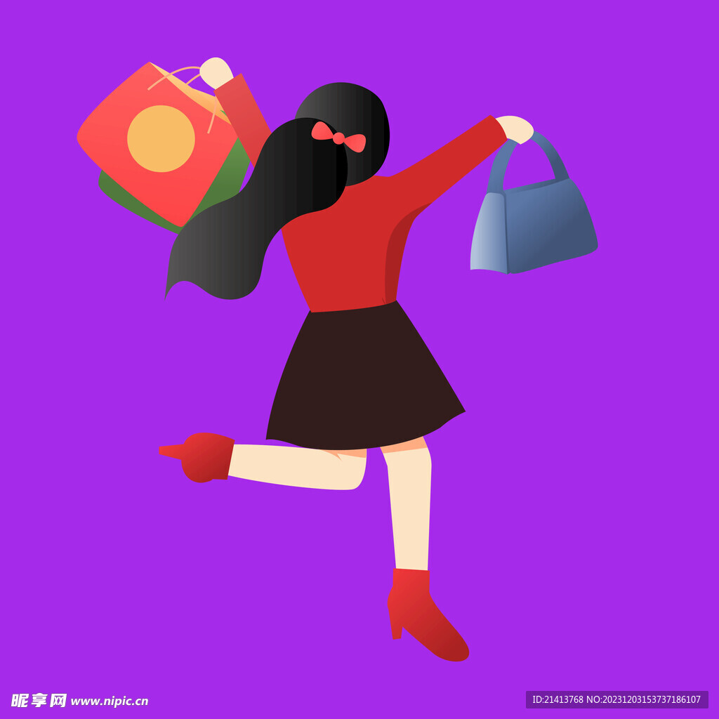 手繪女孩女人