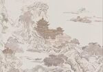 中式水墨画壁画
