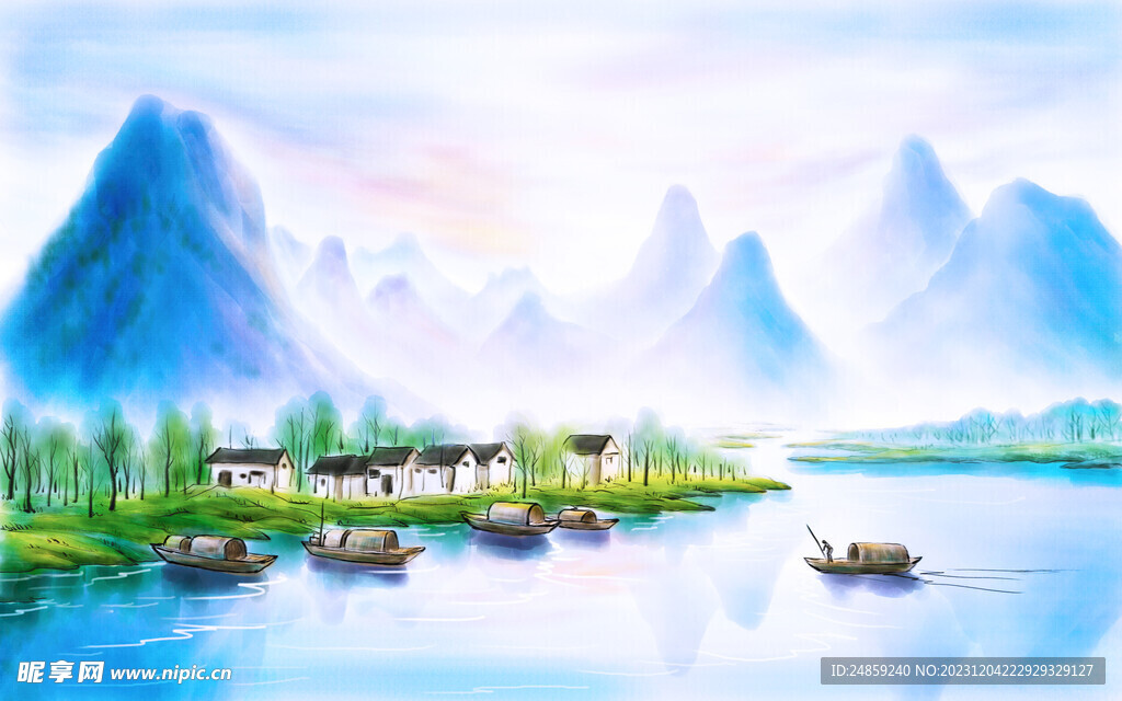 山水風景畫