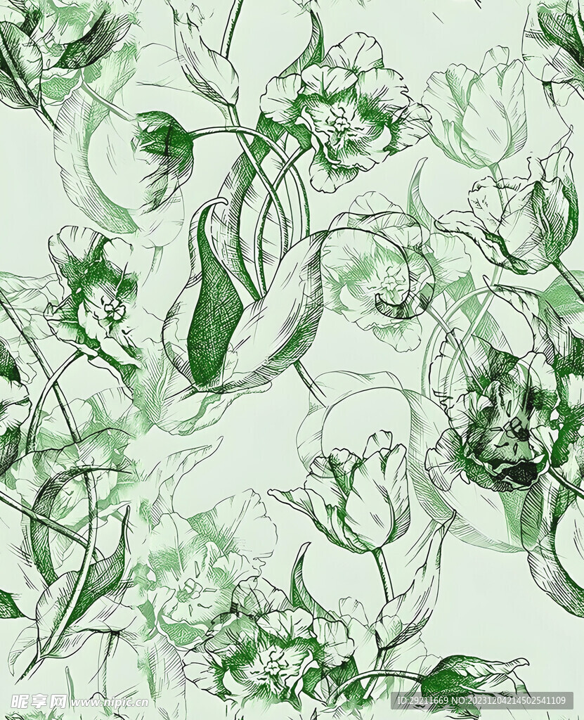 手繪花