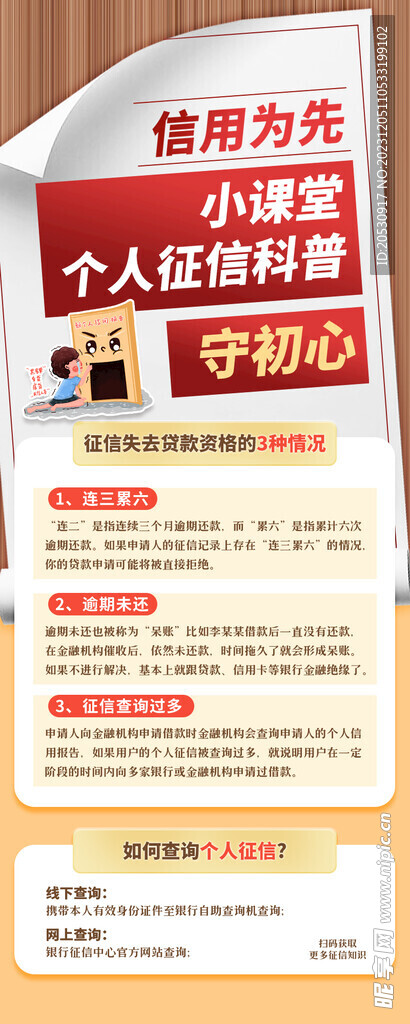 征信問題科普海報
